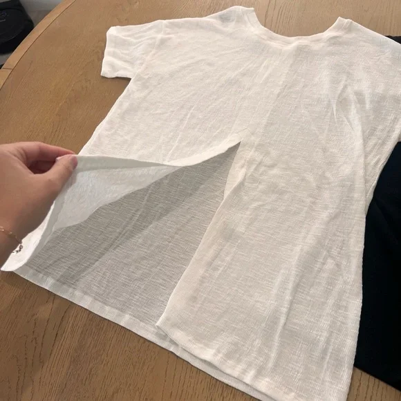 Bundle of Two Split T shirt Bae The Label black & white maternity - Picture 3 of 13